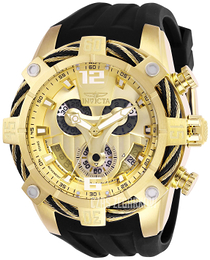 Invicta Bolt Żółte złoto/Guma Ø51 mm 27283