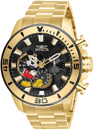 Invicta Czarny/Stal w odcieniu złota Ø48.5 mm 27364