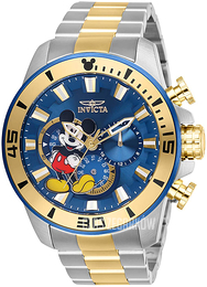 Invicta Disney Niebieski/Stal w odcieniu złota Ø48.5 mm 27365