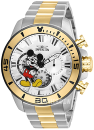 Invicta Disney Biały/Stal w odcieniu złota Ø48.5 mm 27366