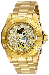 Invicta Disney Żółte złoto/Stal w odcieniu złota Ø40 mm 27386