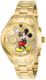 Invicta Disney Żółte złoto/Stal w odcieniu złota Ø40 mm 27399