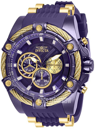 Invicta Bolt Purpurowy/Stal w odcieniu złota Ø52 mm 28018
