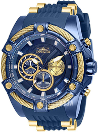 Invicta Bolt Niebieski/Stal w odcieniu złota Ø52 mm 28019