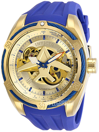Invicta Aviator Żółte złoto/Guma Ø50 mm 28176