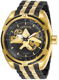 Invicta Aviator Czarny/Stal w odcieniu złota Ø50 mm 28217