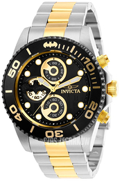 Invicta Dc Comics Czarny/Stal w odcieniu złota Ø43 mm 29059