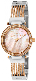 Invicta Bolt Biały/Stal w kolorze różowego złota Ø30 mm 29142