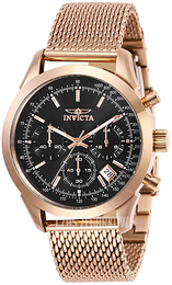 Invicta Aviator Czarny/Stal w kolorze różowego złota Ø40 mm 29605