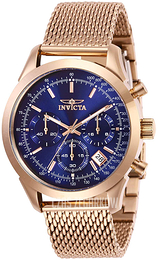 Invicta Aviator Niebieski/Stal w kolorze różowego złota Ø40 mm 29606