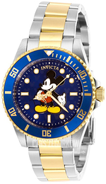 Invicta Disney Niebieski/Stal w odcieniu złota Ø36 mm 29674