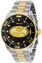 Invicta Dc Comics Czarny/Stal w odcieniu złota Ø44 mm 29697