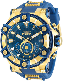 Invicta Bolt Niebieski/Stal w odcieniu złota Ø52 mm 30041