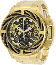 Invicta Reserve Czarny/Stal w odcieniu złota Ø50.5 mm 30129