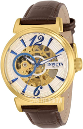 Invicta Objet D Art Srebrny/Skóra Ø41 mm 30462
