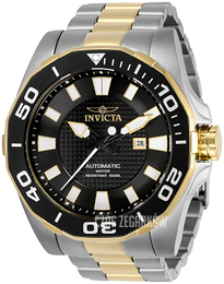 Invicta Czarny/Stal w odcieniu złota Ø53 mm 30512