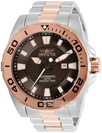 Invicta Brązowy/Stal w kolorze różowego złota Ø53 mm 30513