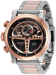 Invicta Czarny/Stal w kolorze różowego złota Ø48 mm 30579