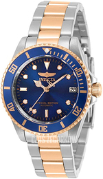 Invicta Niebieski/Stal w kolorze różowego złota Ø36 mm 30605