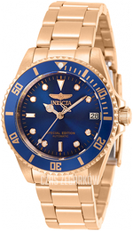 Invicta Niebieski/Stal w kolorze różowego złota Ø36 mm 30606