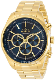 Invicta Specialty Niebieski/Stal w odcieniu złota Ø48 mm 30979