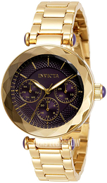 Invicta Angel Purpurowy/Stal w odcieniu złota Ø36 mm 31299