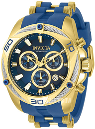 Invicta Bolt Niebieski/Stal w odcieniu złota Ø50 mm 31317