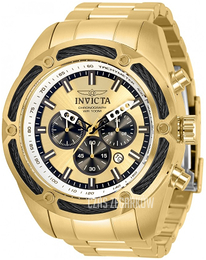 Invicta Wielokolorowy/Stal w odcieniu złota Ø52 mm 31439