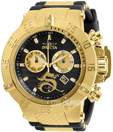 Invicta Czarny/Stal w odcieniu złota Ø56 mm 31642