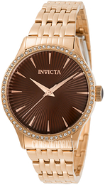 Invicta Angel Brązowy/Stal w kolorze różowego złota Ø35 mm 31949