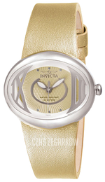 Invicta Żółte złoto/Skóra Ø33 mm 3202
