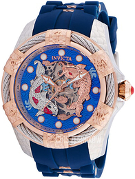 Invicta Niebieski/Stal w kolorze różowego złota Ø52 mm 32340