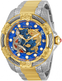 Invicta Niebieski/Stal w odcieniu złota Ø52 mm 32346