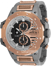 Invicta Czarny/Stal w kolorze różowego złota Ø50 mm 32989