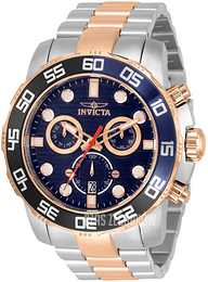 Invicta Pro Diver Niebieski/Stal w kolorze różowego złota Ø50 mm 33301