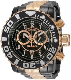 Invicta Shaq Czarny/Stal w kolorze różowego złota Ø58 mm 33754