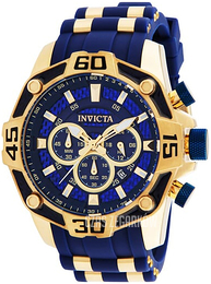 Invicta Niebieski/Stal w odcieniu złota Ø52 mm 33836