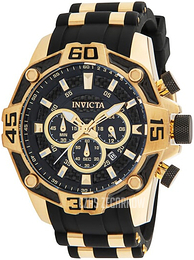 Invicta Czarny/Stal w odcieniu złota Ø52 mm 33837