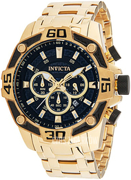 Invicta Czarny/Stal w odcieniu złota Ø52 mm 33847