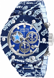 Invicta Nfl Niebieski/Stal Ø52 mm 34731