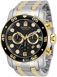 Invicta Pro Diver Czarny/Stal w odcieniu złota Ø48 mm 35134