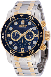 Invicta Pro Diver Niebieski/Stal w odcieniu złota Ø48 mm 35135