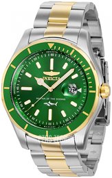 Invicta Pro Diver Zielony/Stal w odcieniu złota Ø46 mm 35598