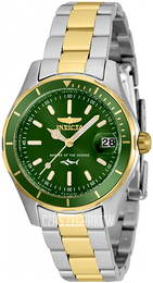 Invicta Pro Diver Zielony/Stal w odcieniu złota Ø34 mm 35607