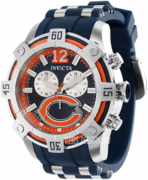 Invicta Nfl Niebieski/Stal Ø52 mm 35808