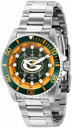 Invicta Nfl Zielony/Stal Ø38 mm 36928