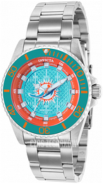 Invicta Nfl Zielony/Stal Ø38 mm 36946