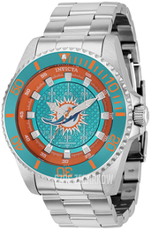Invicta Nfl Zielony/Stal Ø47 mm 36947