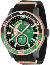 Invicta Sea Vulture Zielony/Stal w kolorze różowego złota Ø54 mm 37244