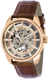 Invicta Vintage Szkieletowa tarczy/Skóra Ø42 mm 37890